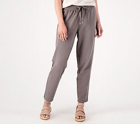 As Is J Jason Wu Petite Tapered Knit Jogger w/Satin Detail