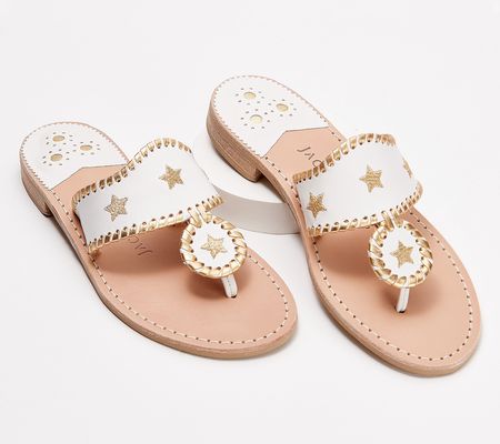 As Is Jack Rogers Leather Classic Jack Sandal - Stars