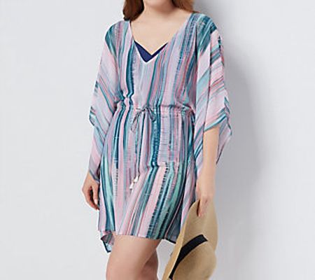 As Is Jantzen Caftan Cover-Up with TasselTrim Detail