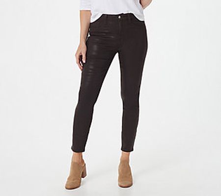 As Is Jen7 by 7 for All Mankind Coated Ankle Skinny Jeans