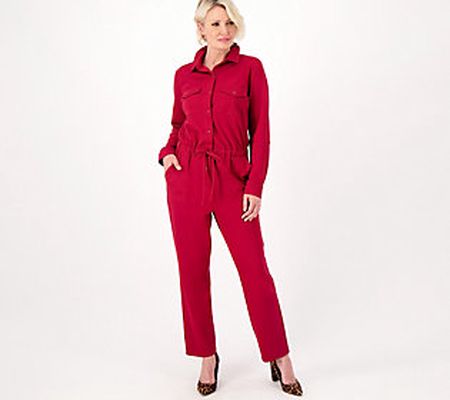 As Is Joan Rivers Regular Pull On Jumpsuit with Drawstring