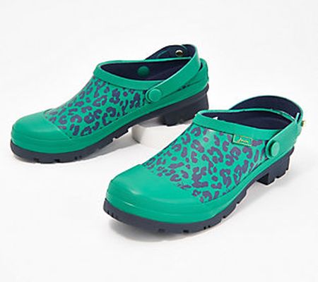 As Is Joules Waterproof Clogs with Backstrap- Welly Clog