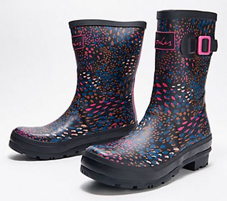 As Is Joules Waterproof Mid Rain Boots -Molly Welly