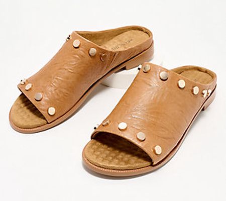 As Is Kelsi Dagger Leather Studded Sandals - Reef