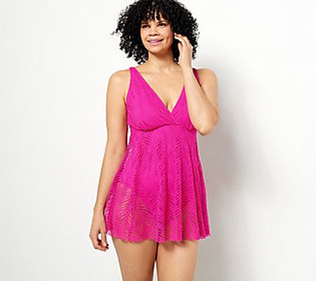 As Is Kim Gravel x Swimsuits For All Swim Dress w/Crochet