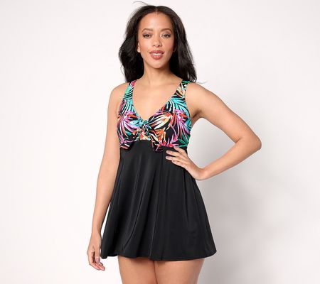 As Is Kim Gravel x Swimsuits For All TieFront Swim Dress