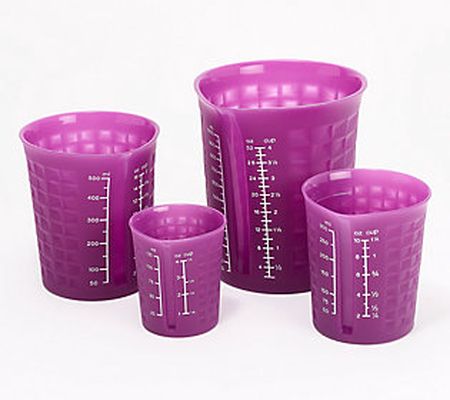 As Is KOCHBLUME 4-Piece Nestable SiliconeMeasuring Cups
