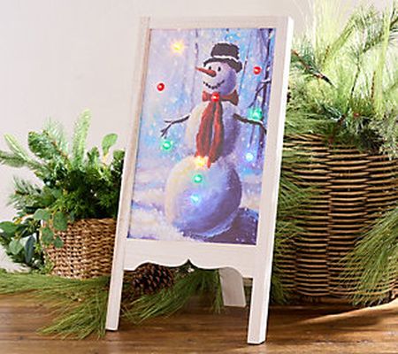 As Is Kringle Express 26" Illuminated In/Out Holiday Easel