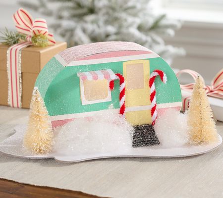 As Is Kringle Express Illuminated Paper Candy Camper