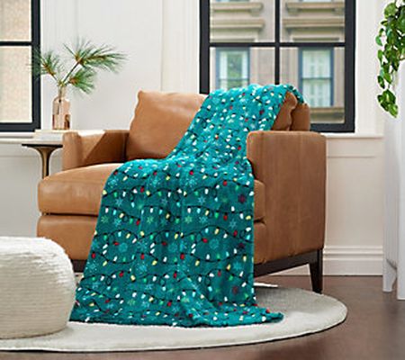 As Is Kringle Express Oversized 60" x 80" Holiday Throw