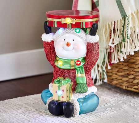 As Is Kringle Express Stackable 12" Resin Snowman