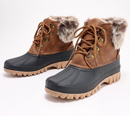 As Is Lamo Faux Lined Winter Boots - Brielle