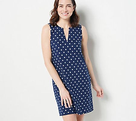 As Is Lands' End Reg Jersey Cotton Sleeveless Cover-Up Dress