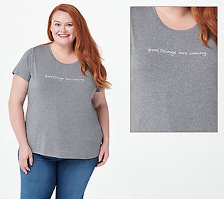 As Is Laurie Felt Classic Bamboo Quote Short Sleeve Tee