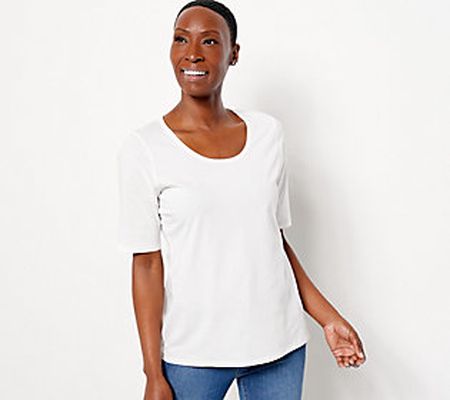 As Is Laurie Felt Cotton Modal Scoop-Neck Tee