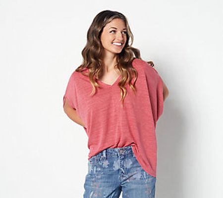 As Is Laurie Felt Oversized Knit Top with V-Neck