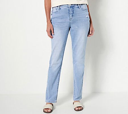 As Is Laurie Felt Petite ForeverDenim Relaxed Straight Jeans