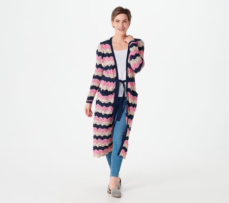 As Is Laurie Felt Petite Pointelle Maxi Cardigan