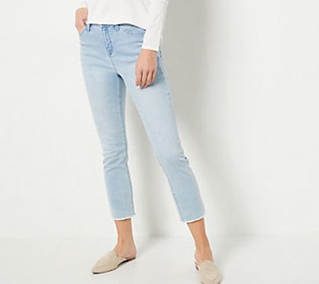 As Is Laurie Felt Reg Daisy Denim Crop Easy Skinny Jeans