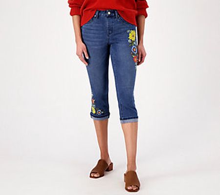 As Is Laurie Felt Silky Denim Regular Pull OnEmbroidered