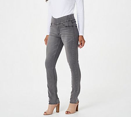 As Is Laurie Felt Tall Charcoal Silky DenimJeans