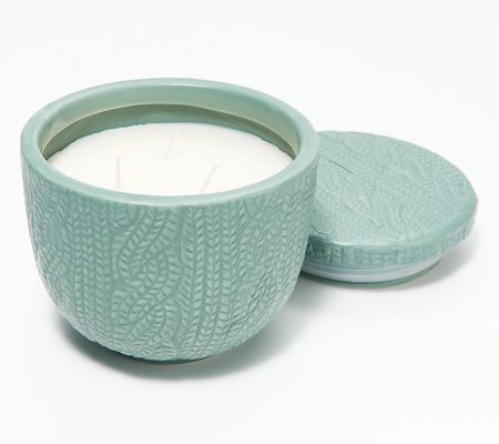 As Is Lightscapes 16oz. Ceramic Holiday Sweater Candle