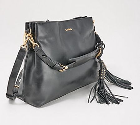 As Is LODIS Glazed Leather Darcy Shoulder Bag