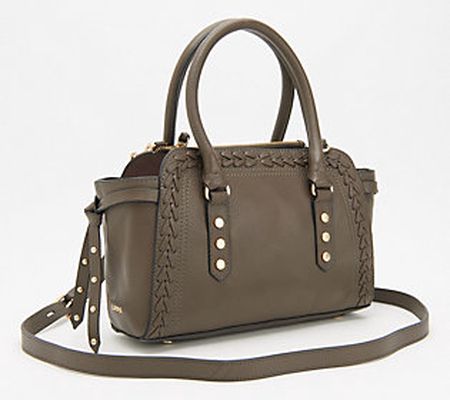 As Is Lodis Leather Satchel with Braided Trim - Grace