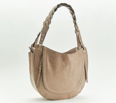 As Is Lodis Leather Tote with Braided Strap -Margo