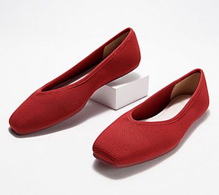As Is Louise et Cie Washable Knit Square Toe Flats - Alyah