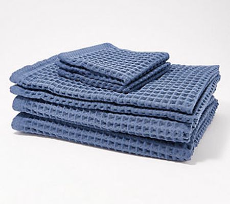 As Is Luxury 100% Cotton 6pc Waffle Towel Set by Bobby Berk