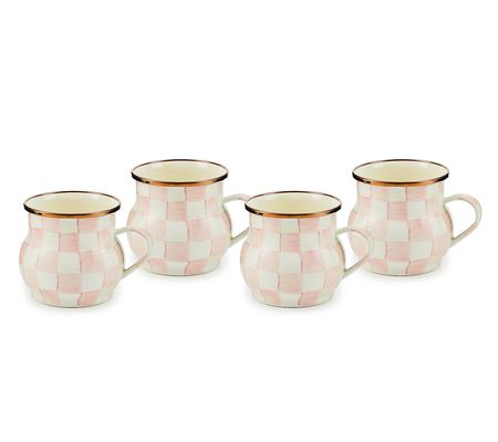 As Is Mackenzie-Childs Set of 4 Enamel Mugs