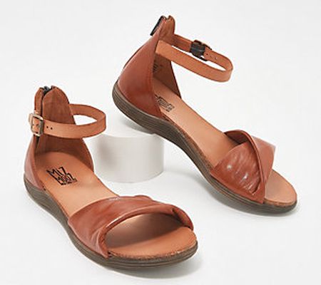 As Is Miz Mooz Leather Ankle Strap Sandals - Manta