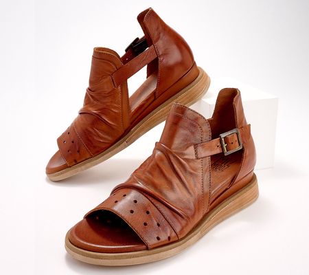 As Is Miz Mooz Leather Buckled Sandals-Cara