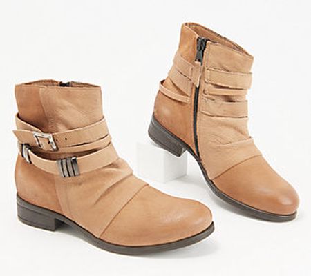 As Is Miz Mooz Leather Wide Width Ankle Boots -Scarborough