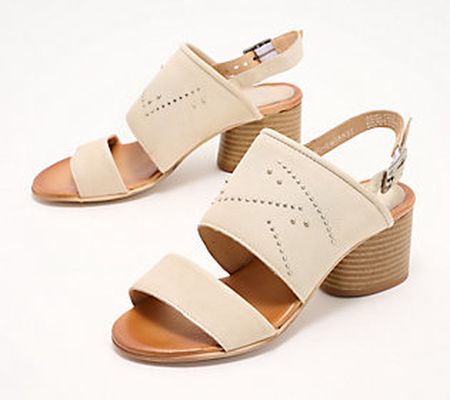 As Is Miz Mooz Wide Width Heeled Sandals - Bohemian