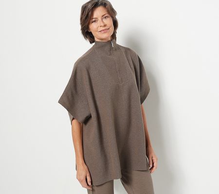 As Is Modern Soul Comfort Yarn Half ZipSweater Poncho