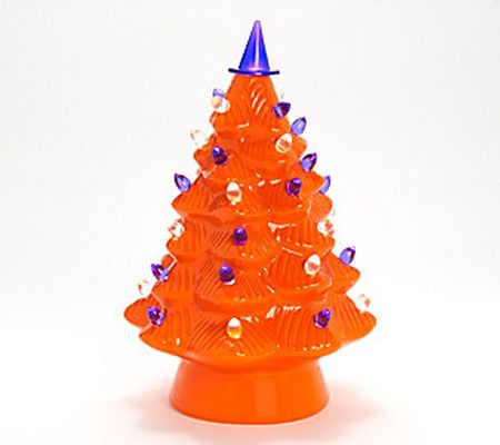 As Is Mr. Halloween 12" Illuminated Ceramic Nostalgic Tree