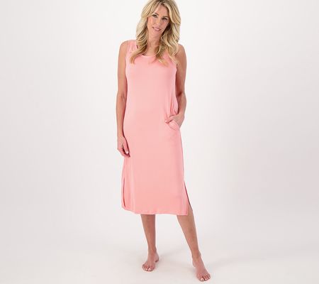 As Is MUK LUKS Cloud Knit Tank Midi Lounge Dress