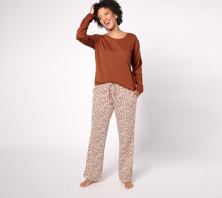 As Is MUK LUKS Regular French Terry Sweater Lounge Set