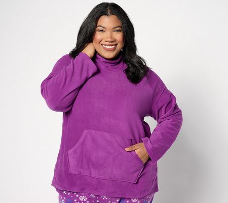 As Is MUK LUKS Thermal Fleece High Neck Pullover
