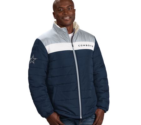 As Is NFL Dallas Men's Poly-filled Sherpa Lined Jacket