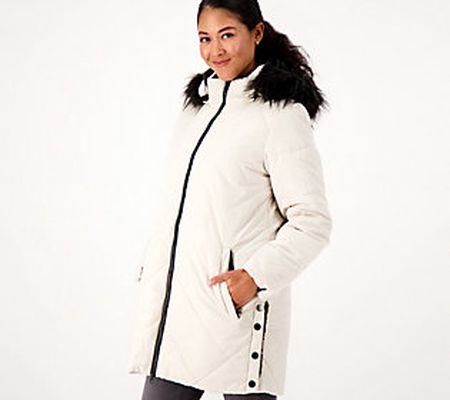 As Is Nuage Faux Fur Lined Quilted Parka