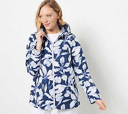 As Is Nuage Softshell Hooded Jacket with Hi- Low Hem