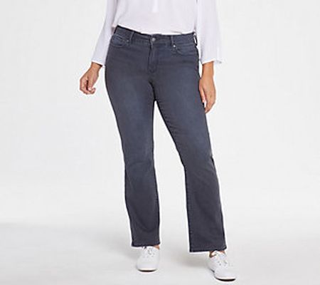 As Is NYDJ Marilyn Straight Jeans in Cool Embrace- Gilt