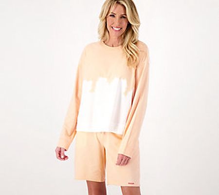 As Is Peace Love World Dip Dyed Long SleevePullover