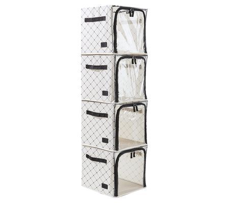 As Is Periea Set of 4 Square Stackable Cubes