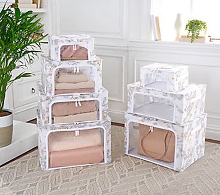 As Is Periea Set of 7 Assorted Collapsible Storage Boxes