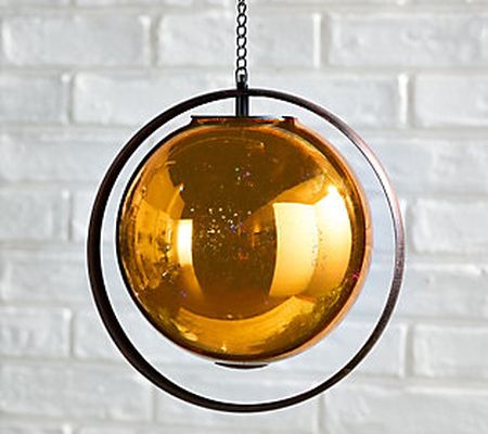 As Is Plow & Hearth Stargazing Solar Hanging Glass Globe