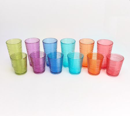 As Is Prepara 12-Piece Swirl Design Tritan Drinkware Set